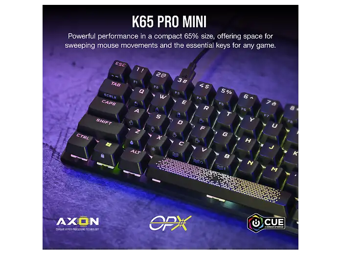 Corsair K65 Pro Mini RGB Backlit Mechanical OPX Optical Switches 65% Gaming Keyboard