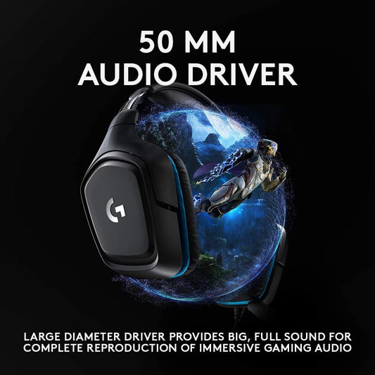 Logitech G432 Wired Gaming Headset (Black)
