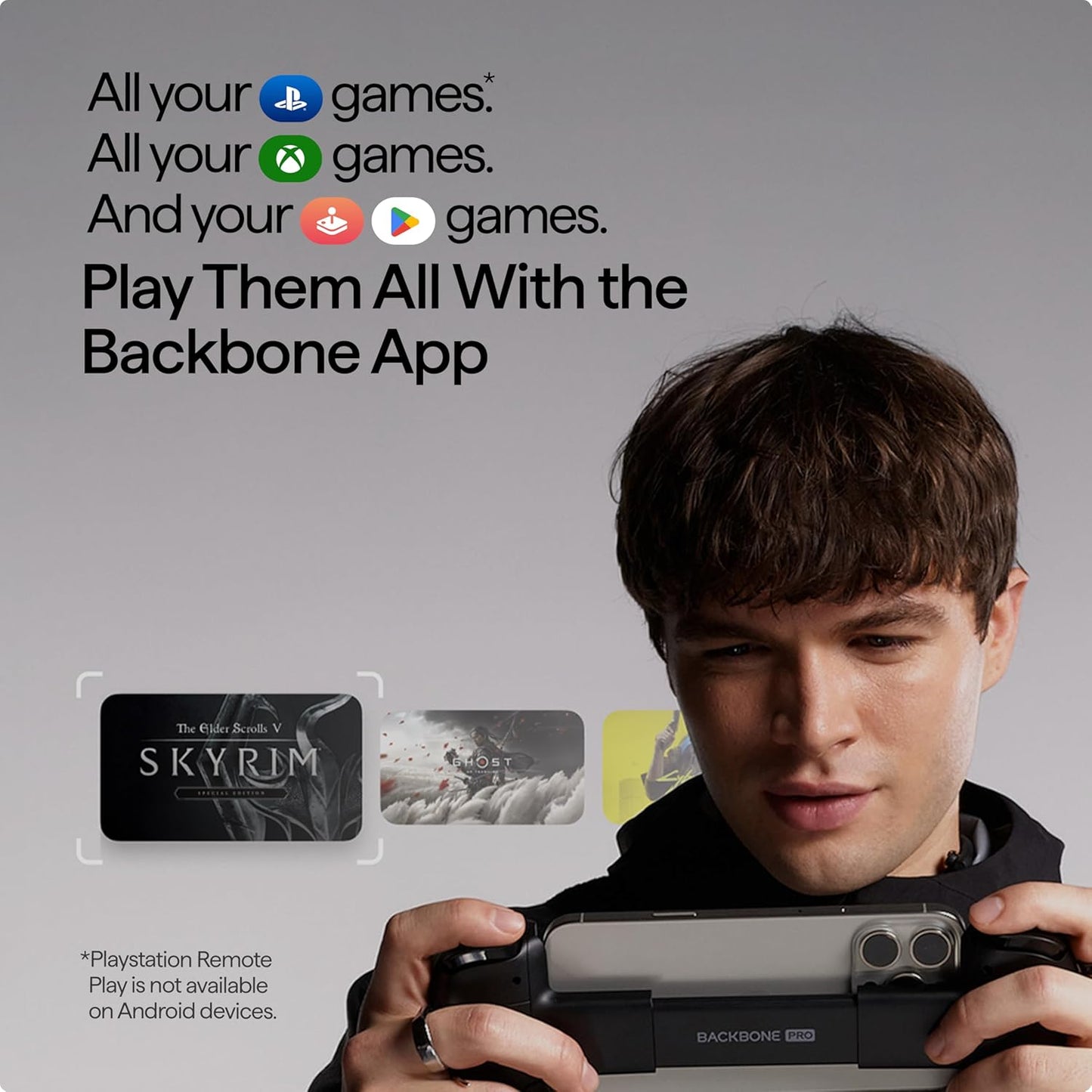 BACKBONE Pro Mobile Gaming Controller for iPhone 15/16 Series+ and Android, USB-C & Bluetooth, Play Anywhere on Any Screen, Premium Quality & Pro-Level Comfort, Android & iPhone Game Controller